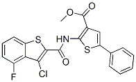 3-Thiophenecarboxylicacid,2-[[(3-chloro-4-fluorobenzo[b]thien-2-yl)carbonyl ]amino]-5-phenyl-,methylester(9ci) Structure,588674-10-6Structure