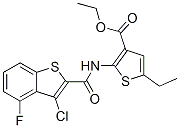 3-Thiophenecarboxylicacid,2-[[(3-chloro-4-fluorobenzo[b]thien-2-yl)carbonyl ]amino]-5-ethyl-,ethylester(9ci) Structure,588674-17-3Structure