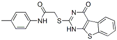 Acetamide,2-[(1,4-dihydro-4-oxo[1]benzothieno[2,3-d]pyrimidin-2-yl)thio]-n-(4-methylphenyl)-(9ci) Structure,588676-70-4Structure