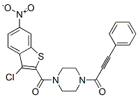 Piperazine,1-[(3-chloro-6-nitrobenzo[b]thien-2-yl)carbonyl ]-4-(1-oxo-3-phenyl-2-propynyl)-(9ci) Structure,588678-10-8Structure