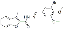 2-Benzofurancarboxylicacid,3-methyl-,[(3-bromo-4-ethoxy-5-methoxyphenyl)methylene]hydrazide(9ci) Structure,588680-67-5Structure