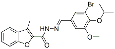 2-Benzofurancarboxylicacid,3-methyl-,[[3-bromo-5-methoxy-4-(1-methylethoxy)phenyl ]methylene]hydrazide(9ci) Structure,588680-76-6Structure