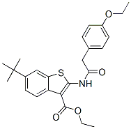 Benzo[b]thiophene-3-carboxylic acid,6-(1,1-dimethylethyl)-2-[[(4-ethoxyphenyl)acetyl ]amino]-,ethyl ester (9ci) Structure,588684-51-9Structure