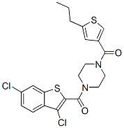 Piperazine,1-[(3,6-dichlorobenzo[b]thien-2-yl)carbonyl ]-4-[(5-propyl-3-thienyl)carbonyl ]-(9ci) Structure,588687-82-5Structure