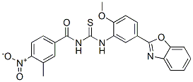 Benzamide,n-[[[5-(2-benzoxazolyl)-2-methoxyphenyl ]amino]thioxomethyl ]-3-methyl-4-nitro-(9ci) Structure,590394-71-1Structure