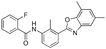 Benzamide,n-[3-(5,7-dimethyl-2-benzoxazolyl)-2-methylphenyl ]-2-fluoro-(9ci) Structure,590395-93-0Structure