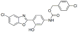 Carbamic acid,[4-(5-chloro-2-benzoxazolyl)-3-hydroxyphenyl ]-,(4-chlorophenyl)methyl ester (9ci) Structure,590396-75-1Structure