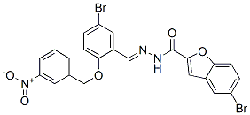 2-Benzofurancarboxylicacid,5-bromo-,[[5-bromo-2-[(3-nitrophenyl)methoxy]phenyl ]methylene]hydrazide(9ci) Structure,590397-12-9Structure