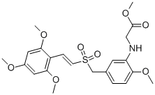 (E)-methyl 2-(2-methoxy-5-((2′,4′,6′-trimethoxystyrylsulfonyl)methyl)phenylamino)acetate Structure,592542-61-5Structure