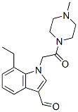 Piperazine,1-[(7-ethyl-3-formyl-1h-indol-1-yl)acetyl ]-4-methyl-(9ci) Structure,593237-26-4Structure