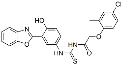 Acetamide,n-[[[3-(2-benzoxazolyl)-4-hydroxyphenyl ]amino]thioxomethyl ]-2-(4-chloro-2-methylphenoxy)-(9ci) Structure,593238-40-5Structure