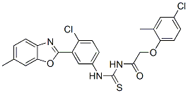 Acetamide,n-[[[4-chloro-3-(6-methyl-2-benzoxazolyl)phenyl ]amino]thioxomethyl ]-2-(4-chloro-2-methylphenoxy)-(9ci) Structure,593238-44-9Structure