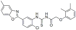 Acetamide,n-[[[2-chloro-5-(5-methyl-2-benzoxazolyl)phenyl ]amino]thioxomethyl ]-2-(2,3-dimethylphenoxy)-(9ci) Structure,593238-49-4Structure