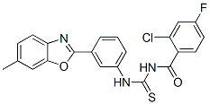 Benzamide, 2-chloro-4-fluoro-n-[[[3-(6-methyl-2-benzoxazolyl)phenyl]amino]thioxomethyl]-(9ci) Structure,593238-50-7Structure