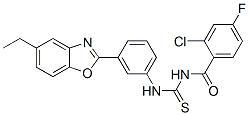 Benzamide, 2-chloro-n-[[[3-(5-ethyl-2-benzoxazolyl)phenyl]amino]thioxomethyl]-4-fluoro-(9ci) Structure,593238-52-9Structure