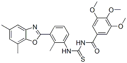 Benzamide, n-[[[3-(5,7-dimethyl-2-benzoxazolyl)-2-methylphenyl]amino]thioxomethyl]-3,4,5-trimethoxy-(9ci) Structure,593238-60-9Structure