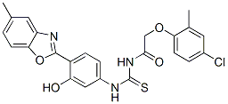 Acetamide,2-(4-chloro-2-methylphenoxy)-n-[[[3-hydroxy-4-(5-methyl-2-benzoxazolyl)phenyl ]amino]thioxomethyl ]-(9ci) Structure,593238-74-5Structure