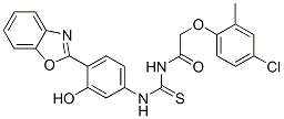 Acetamide,n-[[[4-(2-benzoxazolyl)-3-hydroxyphenyl ]amino]thioxomethyl ]-2-(4-chloro-2-methylphenoxy)-(9ci) Structure,593238-75-6Structure