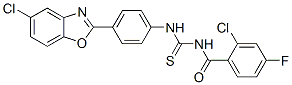 Benzamide,2-chloro-n-[[[4-(5-chloro-2-benzoxazolyl)phenyl ]amino]thioxomethyl ]-4-fluoro-(9ci) Structure,593238-84-7Structure