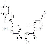 Benzamide,4-cyano-2-fluoro-n-[[[3-hydroxy-4-(5-methyl-2-benzoxazolyl)phenyl ]amino]thioxomethyl ]-(9ci) Structure,593238-87-0Structure