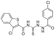 Benzoic acid,4-chloro-,2-[[[(3-chlorobenzo[b]thien-2-yl)carbonyl ]amino]thioxomethyl ]hydrazide (9ci) Structure,593239-99-7Structure