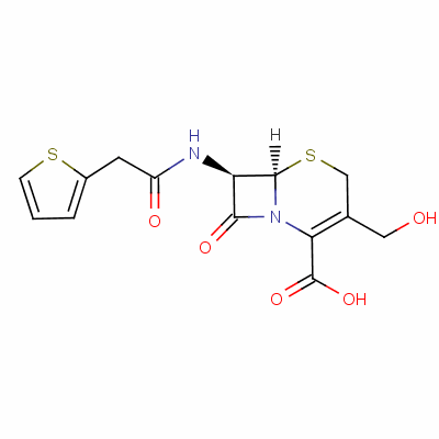 (6R-trans)-3-(hydroxymethyl)-8-oxo-7-(2-thienylacetamido)-5-thia-1-azabicyclo[4.2.0]oct-2-ene-2-carboxylic acid Structure,5935-65-9Structure