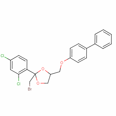 4-[([1,1’-Biphenyl ]-4-yloxy)methyl ]-2-(bromomethyl)-2-(2,4-dichlorophenyl)-1,3-dioxolane Structure,59365-30-9Structure