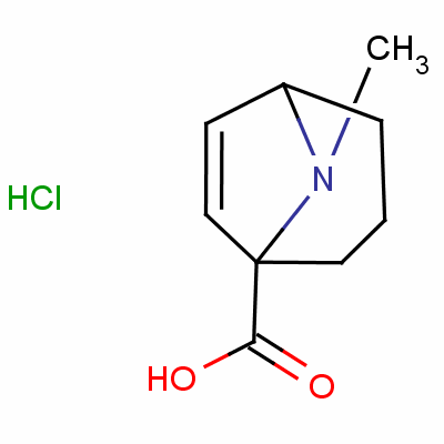 (1R)-8-methyl-8-azabicyclo[3.2.1]oct-3-ene-2-carboxylic acid hydrochloride Structure,5937-74-6Structure