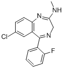 7-Chloro-5-(2-fluorophenyl)-2-methylamino-3h-1,4-benzodiazepine Structure,59467-61-7Structure