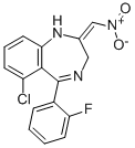 7-Chloro-1,3-dihydro-5-(2-fluorophenyl)-2-nitromethyl-ene-2h-1,4-benzodiazepine Structure,59467-63-9Structure