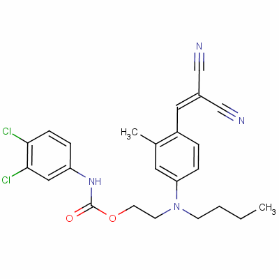 2-[Butyl[4-(2,2-dicyanovinyl)-3-methylphenyl]amino]ethyl (3,4-dichlorophenyl)carbamate Structure,59583-77-6Structure