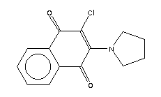 2-Chloro-3-pyrrolidino-1,4-naphthoquinone Structure,59641-25-7Structure