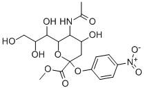 5-Acetamino-4-hydroxy-2-(4-nitro-phenoxy)-6-(1,2,3-trihydroxy-propyl)-tetrahydro-pyran-2-carboxylic acid methyl ester Structure,59694-35-8Structure