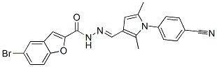 2-Benzofurancarboxylicacid,5-bromo-,[[1-(4-cyanophenyl)-2,5-dimethyl-1h-pyrrol-3-yl]methylene]hydrazide(9ci) Structure,597544-92-8Structure