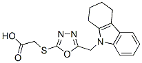 Acetic acid,[[5-[(1,2,3,4-tetrahydro-9h-carbazol-9-yl)methyl ]-1,3,4-oxadiazol-2-yl ]thio]-(9ci) Structure,597545-38-5Structure