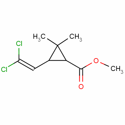 Methyl trans-3-(2,2-dichlorovinyl)-2,2-dimethylcyclopropanecarboxylate Structure,59897-94-8Structure