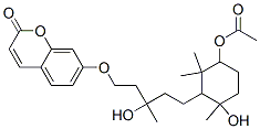 (+)-7-[[5-(3-Acetyloxy-6-hydroxy-2,2,6-trimethylcyclohexyl)-3-hydroxy-3-methylpentyl ]oxy]-2h-1-benzopyran-2-one Structure,60077-53-4Structure