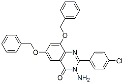 4(3H)-quinazolinone,3-amino-2-(4-chlorophenyl)-6,8-bis(phenylmethoxy)- Structure,60186-45-0Structure