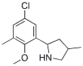 Pyrrolidine, 2-(5-chloro-2-methoxy-3-methylphenyl)-4-methyl- (9ci) Structure,603069-16-5Structure