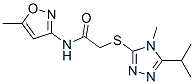 Acetamide, n-(5-methyl-3-isoxazolyl)-2-[[4-methyl-5-(1-methylethyl)-4h-1,2,4-triazol-3-yl]thio]-(9ci) Structure,603072-77-1Structure