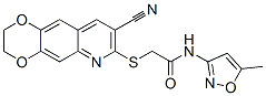 Acetamide, 2-[(8-cyano-2,3-dihydro-1,4-dioxino[2,3-g]quinolin-7-yl)thio]-n-(5-methyl-3-isoxazolyl)-(9ci) Structure,603077-88-9Structure