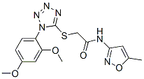 Acetamide, 2-[[1-(2,4-dimethoxyphenyl)-1h-tetrazol-5-yl]thio]-n-(5-methyl-3-isoxazolyl)-(9ci) Structure,603079-55-6Structure