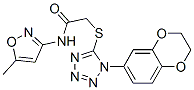 Acetamide, 2-[[1-(2,3-dihydro-1,4-benzodioxin-6-yl)-1h-tetrazol-5-yl]thio]-n-(5-methyl-3-isoxazolyl)-(9ci) Structure,603079-71-6Structure