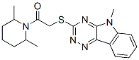 Piperidine, 2,6-dimethyl-1-[[(5-methyl-5h-1,2,4-triazino[5,6-b]indol-3-yl)thio]acetyl]-(9ci) Structure,603946-12-9Structure