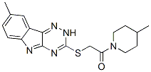 Piperidine, 4-methyl-1-[[(8-methyl-2h-1,2,4-triazino[5,6-b]indol-3-yl)thio]acetyl]-(9ci) Structure,603946-23-2Structure