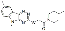 Piperidine, 1-[[(5,8-dimethyl-5h-1,2,4-triazino[5,6-b]indol-3-yl)thio]acetyl]-4-methyl-(9ci) Structure,603946-47-0Structure