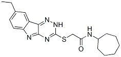 Acetamide, n-cycloheptyl-2-[(8-ethyl-2h-1,2,4-triazino[5,6-b]indol-3-yl)thio]-(9ci) Structure,603946-56-1Structure