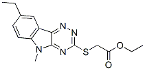 Acetic acid, [(8-ethyl-5-methyl-5h-1,2,4-triazino[5,6-b]indol-3-yl)thio]-, ethyl ester (9ci) Structure,603946-62-9Structure