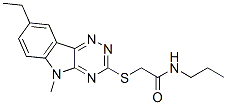 Acetamide, 2-[(8-ethyl-5-methyl-5h-1,2,4-triazino[5,6-b]indol-3-yl)thio]-n-propyl-(9ci) Structure,603946-78-7Structure