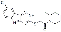 Piperidine, 1-[[(8-chloro-2h-1,2,4-triazino[5,6-b]indol-3-yl)thio]acetyl]-2,6-dimethyl-(9ci) Structure,603946-90-3Structure